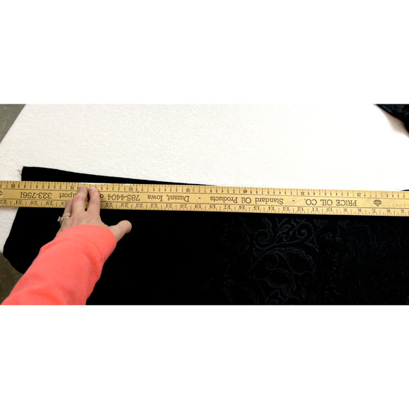 Hugo Buscati Collection Pant 10 Vintage Black Embossed straight Leg Goth Grunge - Picture 12 of 16